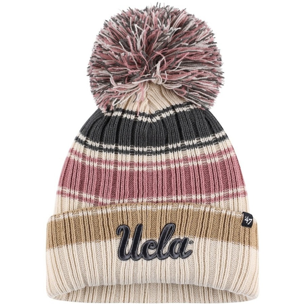 UCLA Bruins '47 Women's Daphne Cuffed Knit Hat with Pom‎ - Cream NWT
